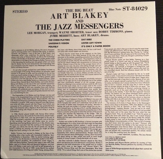 Art Blakey & The Jazz Messengers - The Big Beat (2xVinyl, 12", 45 RPM, Album, Limited Edition, Numbered, Stereo) Very Good (VG) / Very Good Plus (VG+)