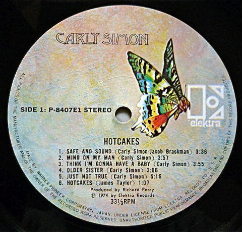 Carly Simon - Hotcakes (Vinyl, LP, Album)