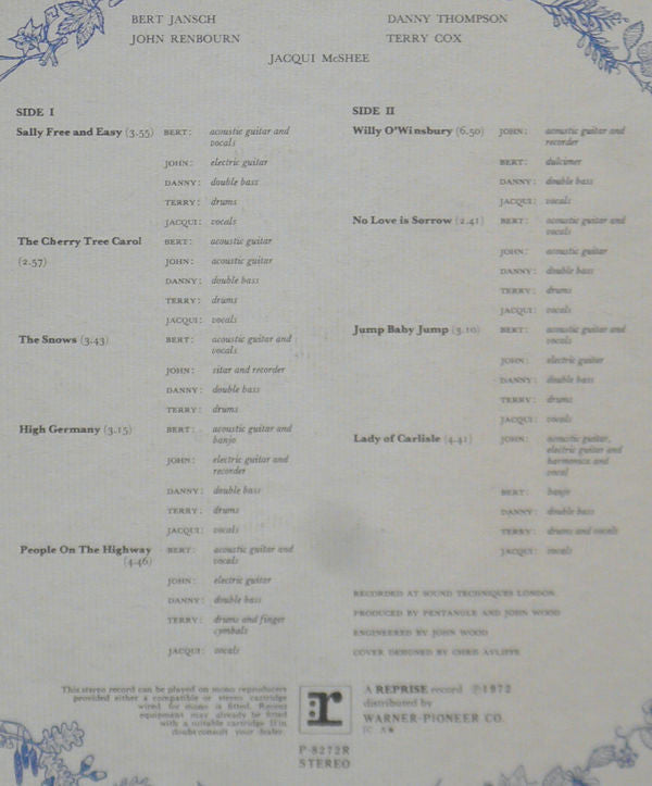 Pentangle - Solomon's Seal (Vinyl, LP, Album) Near Mint (NM or M-) / Very Good Plus (VG+)
