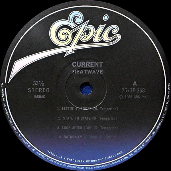 Heatwave - Current (Vinyl, LP, Album) Very Good (VG) / Good Plus (G+)