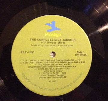 Milt Jackson - The Complete Milt Jackson With Horace Silver (Vinyl, LP, Compilation, Reissue, Remastered, Stereo) Good Plus (G+) / Very Good (VG)