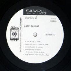 Kate Taylor - Kate Taylor (Vinyl, LP, Album, Promo) Very Good (VG) / Very Good (VG)