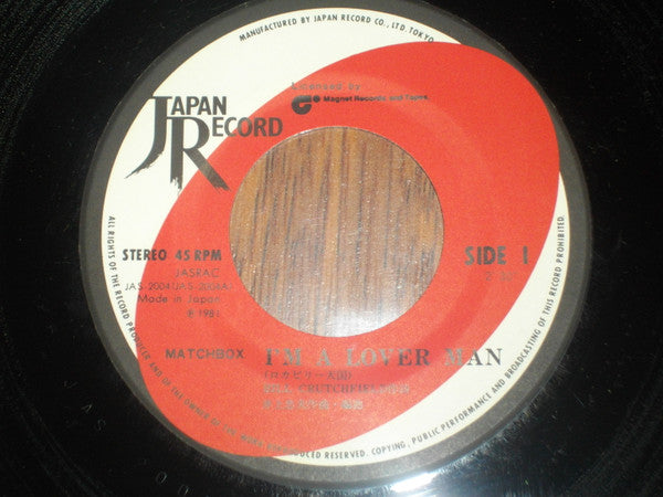 Matchbox (3) - I'm A Lover Man / When You Ask About Love (Vinyl, 7", 45 RPM, Single) Very Good Plus (VG+) / Very Good Plus (VG+)