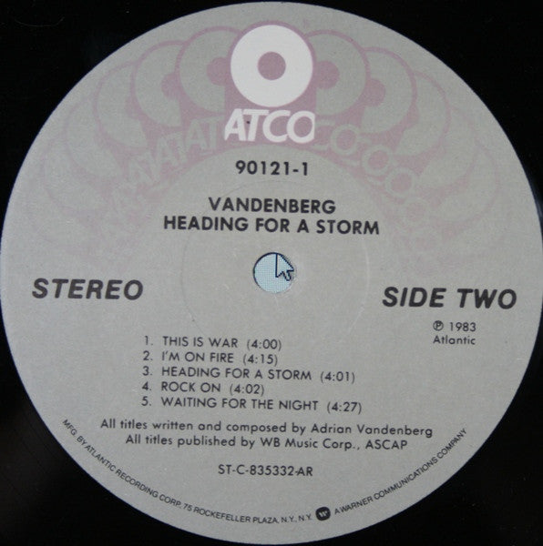 Vandenberg - Heading For A Storm (Vinyl, LP, Album, Stereo) Very Good (VG) / Good Plus (G+)