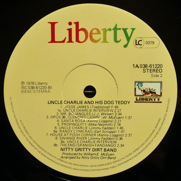 Nitty Gritty Dirt Band - Uncle Charlie & His Dog Teddy (Vinyl, LP, Album, Reissue) Very Good Plus (VG+) / Very Good (VG)