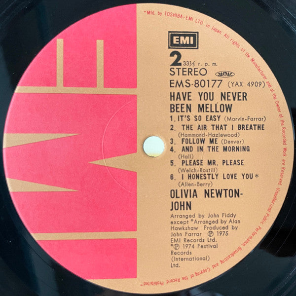 Olivia Newton-John - Have You Never Been Mellow (Vinyl, LP, Album, Stereo) Very Good Plus (VG+) / Very Good Plus (VG+)