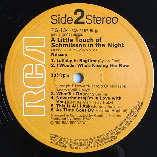 Harry Nilsson - A Little Touch Of Schmilsson In The Night (Vinyl, LP, Album, Limited Edition, Reissue, Stereo) Very Good Plus (VG+) / Very Good Plus (VG+)