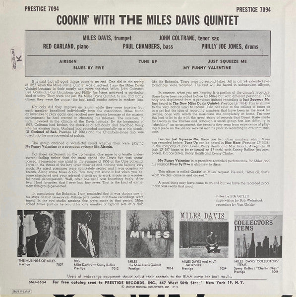 The Miles Davis Quintet - Cookin' With The Miles Davis Quintet (Vin...