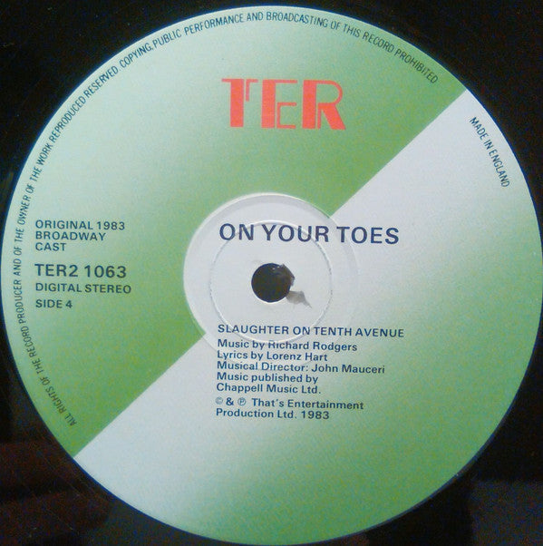 Rodgers & Hart - On Your Toes - Original 1983 Broadway Cast (2xVinyl, LP, Album, Stereo) Near Mint (NM or M-) / Very Good Plus (VG+)