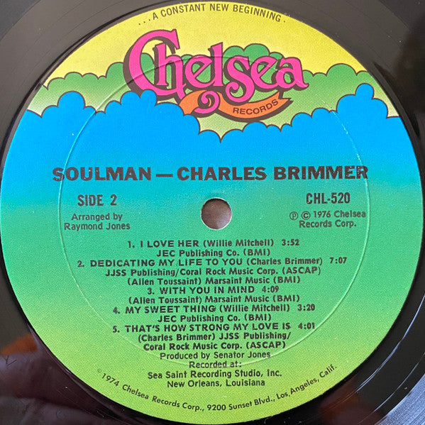 Charles Brimmer - Soulman (Vinyl, LP, Album, Stereo) Very Good (VG) / Very Good Plus (VG+)
