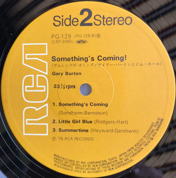 Gary Burton - Something's Coming! (Vinyl, LP, Album, Limited Editio...
