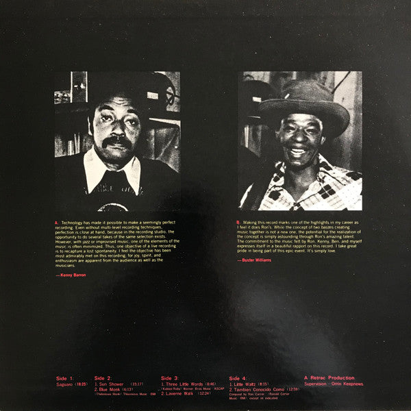 Ron Carter Quartet - Piccolo (2xVinyl, LP, Album, Stereo) Near Mint (NM or M-) / Very Good Plus (VG+)