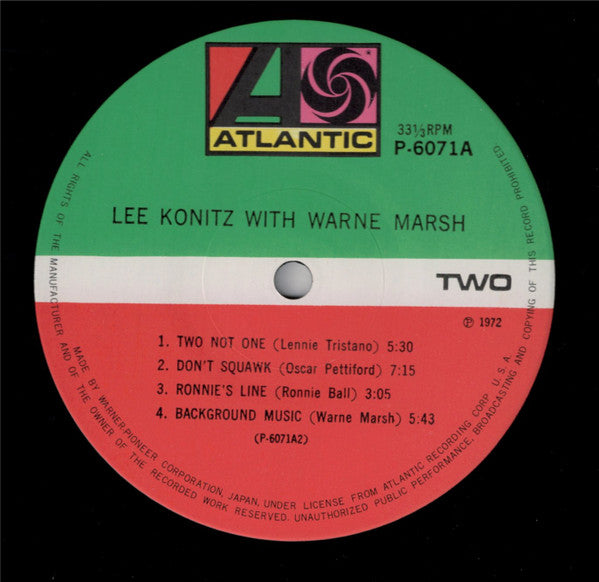 Lee Konitz - Lee Konitz With Warne Marsh (Vinyl, LP, Album, Reissue...