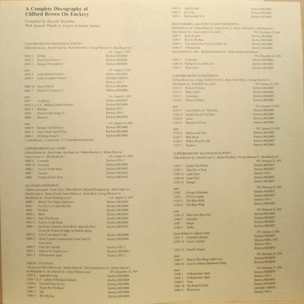 Clifford Brown and Max Roach - Jam Session (Vinyl, LP, Album, Reissue, Mono) Very Good Plus (VG+) / Very Good Plus (VG+)