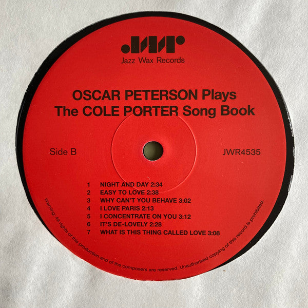 Oscar Peterson - Oscar Peterson Plays The Cole Porter Song Book (Vinyl, LP, Album, Reissue, Stereo) Very Good Plus (VG+) / Very Good Plus (VG+)