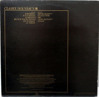 Classix Nouveaux - La Verité (Vinyl, LP, Album) Very Good (VG) / Very Good (VG)