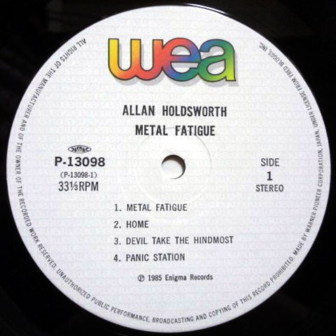 Allan Holdsworth - Metal Fatigue (Vinyl, LP, Album) Very Good Plus (VG+) / Near Mint (NM or M-)