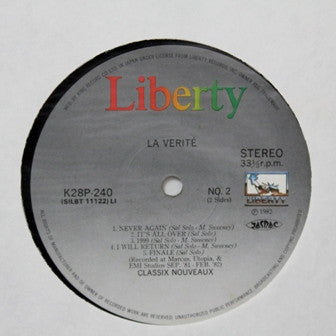 Classix Nouveaux - La Verité (Vinyl, LP, Album) Very Good (VG) / Very Good (VG)