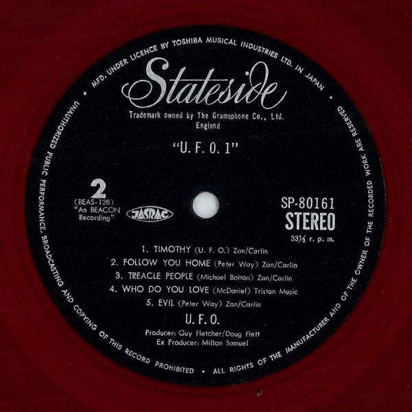 UFO (5) - UFO 1 (Vinyl, LP, Album) Very Good (VG) / Very Good (VG)