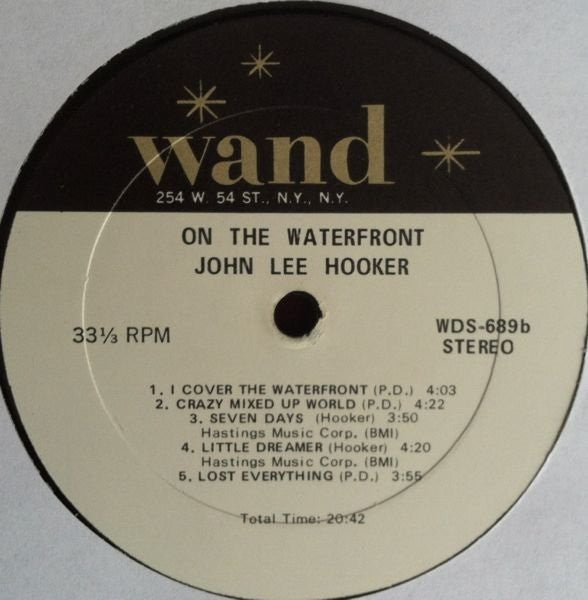 John Lee Hooker - On The Waterfront (Vinyl, LP, Album) Very Good (VG) / Good (G)