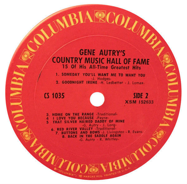Gene Autry - Gene Autry's Country Music Hall Of Fame Album (Vinyl, LP, Compilation, Repress) Good Plus (G+) / Very Good (VG)