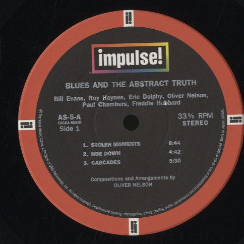 Oliver Nelson - The Blues And The Abstract Truth (Vinyl, LP, Album, Limited Edition, Reissue, Remastered, Stereo) Very Good (VG) / Very Good (VG)