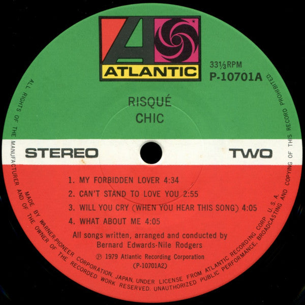 Chic - Risqué (Vinyl, LP, Album) Near Mint (NM or M-) / Near Mint (NM or M-)