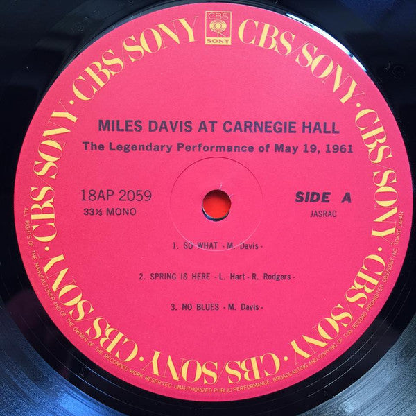 Miles Davis - Miles Davis At Carnegie Hall (Vinyl, LP, Album, Reiss...