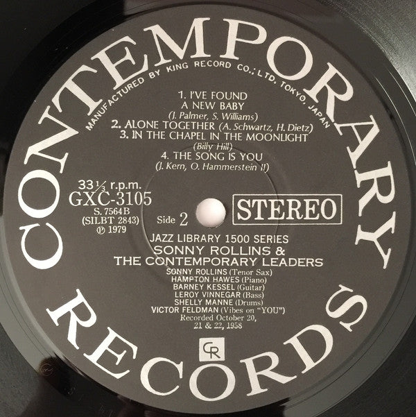 Sonny Rollins - Sonny Rollins And The Contemporary Leaders (Vinyl, ...
