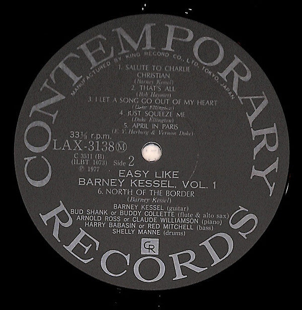Barney Kessel - Easy Like (Vinyl, LP, Album, Limited Edition, Reissue, Mono) Very Good Plus (VG+) / Very Good Plus (VG+)