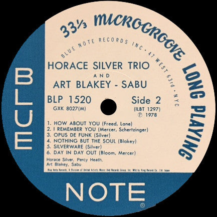 Horace Silver - Horace Silver Trio (Vinyl, LP, Compilation, Limited Edition, Reissue, Remastered, Mono) Near Mint (NM or M-) / Very Good (VG)