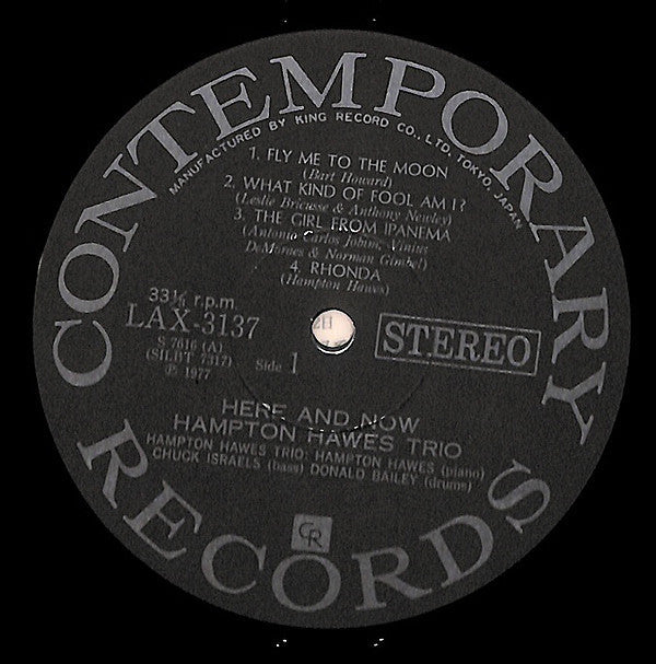Hampton Hawes Trio - Here And Now (Vinyl, LP, Album, Limited Editio...
