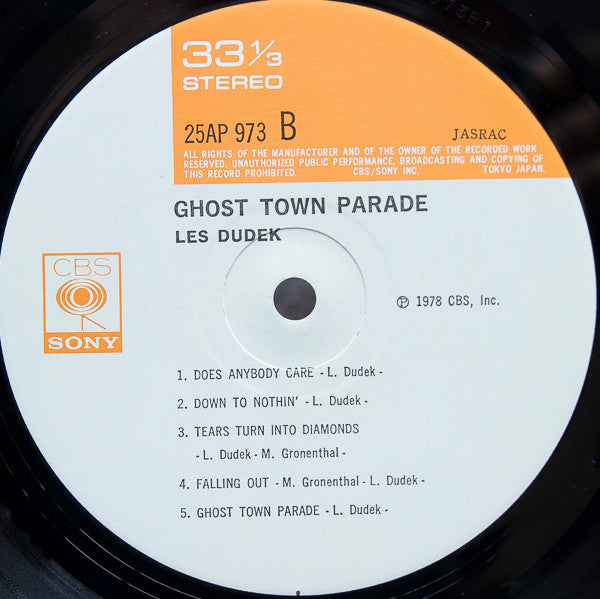 Les Dudek - Ghost Town Parade (Vinyl, LP, Album) Good Plus (G+) / Very Good (VG)