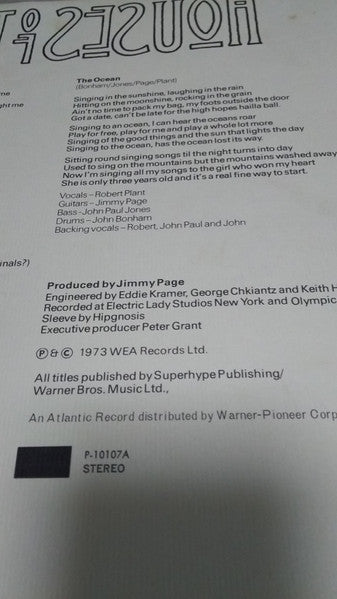 Led Zeppelin - Houses Of The Holy (Vinyl, LP, Album, Reissue) Very Good Plus (VG+) / Very Good Plus (VG+)