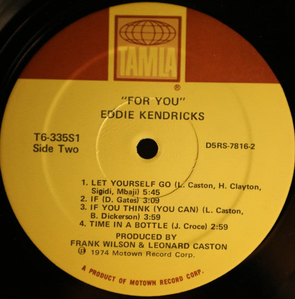 Eddie Kendricks - For You (Vinyl, LP, Album) Very Good (VG) / Good Plus (G+)
