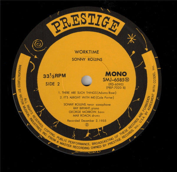 Sonny Rollins - Worktime (Vinyl, LP, Album, Reissue, Mono)