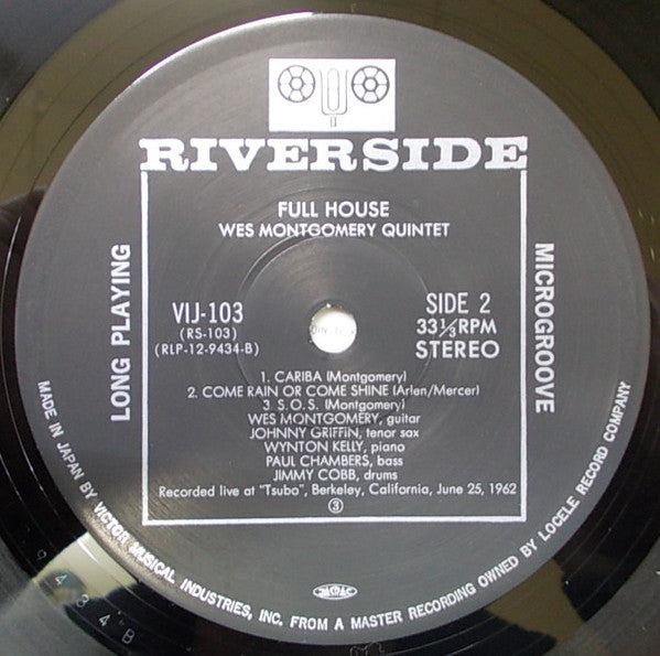 Wes Montgomery - Full House (Vinyl, LP, Album, Reissue, Stereo) Very Good Plus (VG+) / Very Good Plus (VG+)