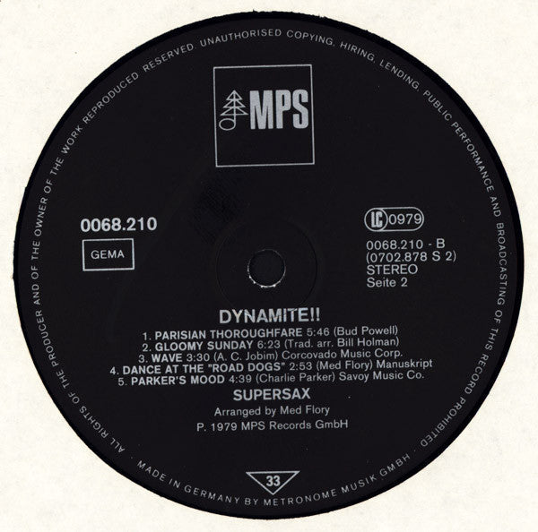 Supersax - Dynamite !! (Vinyl, LP, Album)
