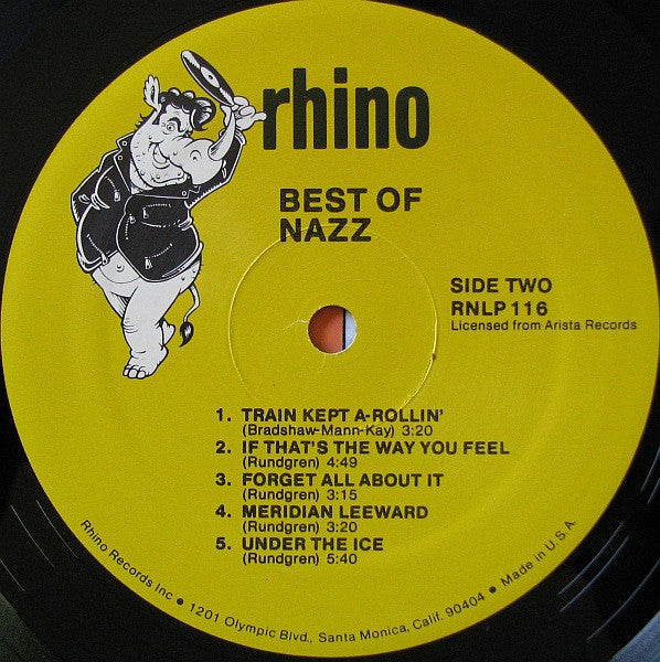 Nazz - Best Of Nazz (Vinyl, LP, Compilation) Very Good Plus (VG+) / Very Good Plus (VG+)