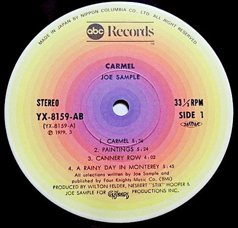 Joe Sample - Carmel (Vinyl, LP, Album)