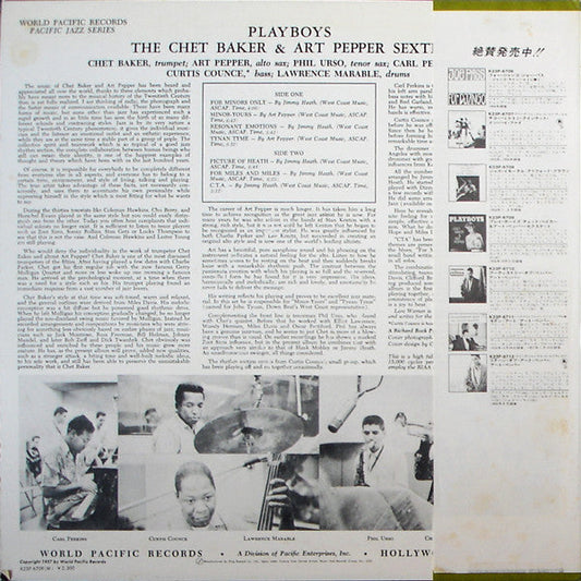 Chet Baker - Playboys (Vinyl, LP, Album, Mono, Reissue) Near Mint (NM or M-) / Very Good (VG)