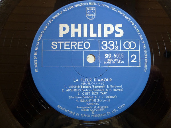 Barbara (5) - La Fleur D'Amour = 愛の華 (Vinyl, LP, Album)