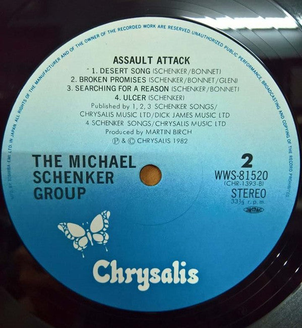 The Michael Schenker Group - Assault Attack (Vinyl, LP, Album) Very Good Plus (VG+) / Very Good (VG)
