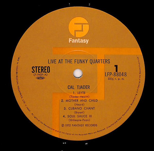 Cal Tjader - Live At The Funky Quarters (Vinyl, LP) Very Good Plus (VG+) / Very Good Plus (VG+)