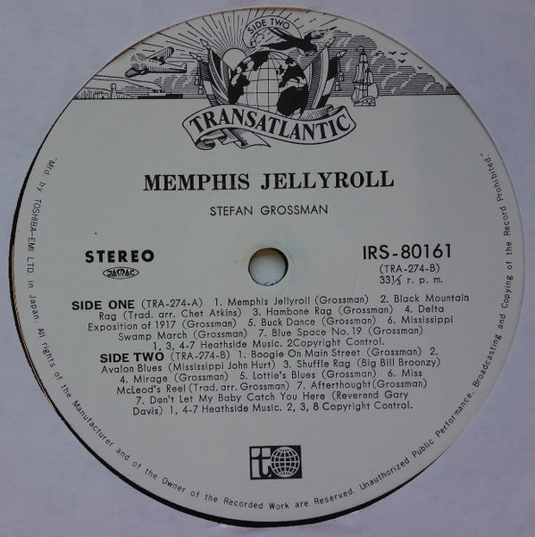 Stefan Grossman - Memphis Jellyroll (Vinyl, LP, Album) Very Good Plus (VG+) / Very Good Plus (VG+)