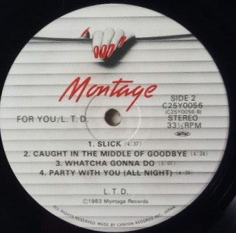 L.T.D. - For You (Vinyl, LP, Album) Very Good Plus (VG+) / Very Good (VG)