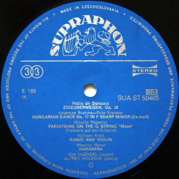 Ida Haendel - Famous Violin Compositions (Vinyl, LP, Reissue, Stereo) Very Good Plus (VG+) / Good Plus (G+)