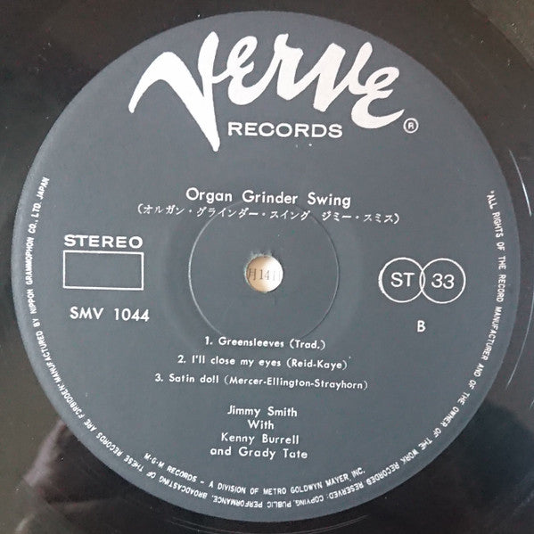 Jimmy Smith - Organ Grinder Swing (Vinyl, LP, Album, Stereo) Very Good Plus (VG+) / Very Good Plus (VG+)