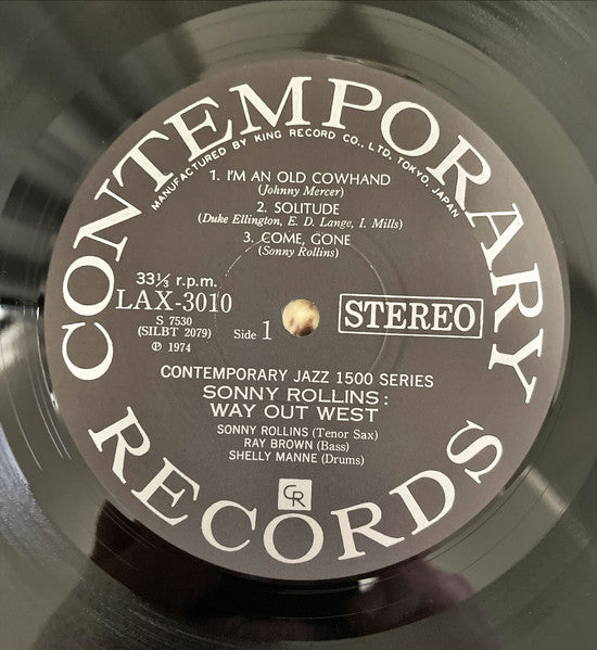 Sonny Rollins - Way Out West (Vinyl, LP, Album, Reissue, Stereo)