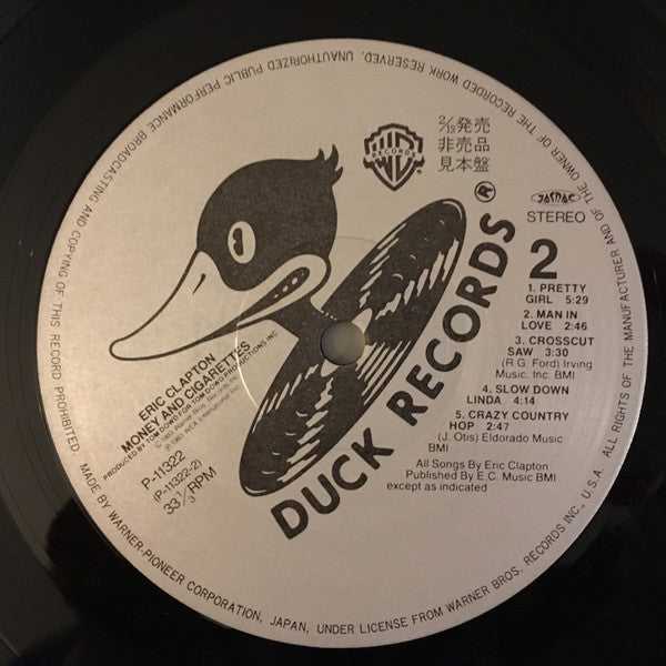 Eric Clapton - Money And Cigarettes (Vinyl, LP, Album, Promo) Very Good Plus (VG+) / Very Good Plus (VG+)